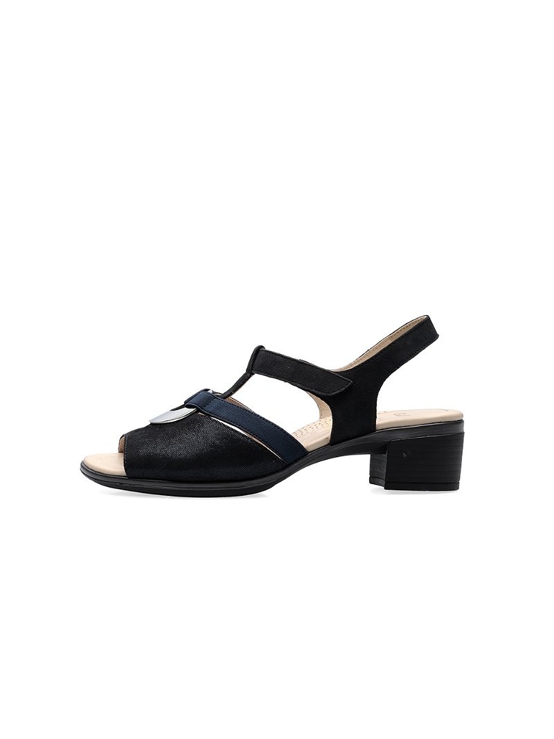 Sandales ARA Lugano Noir Femme | WDF-16730193