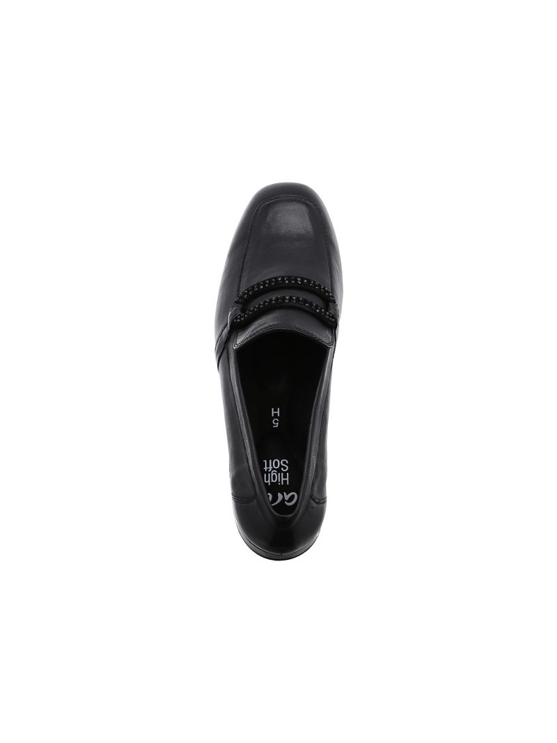 Mocassin ARA Lyon Noir Femme | MNO-89410752