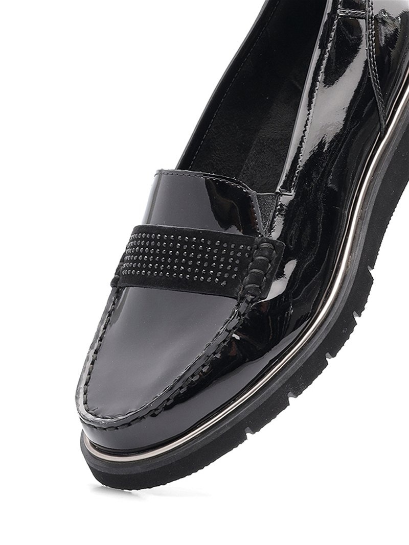 Mocassin ARA Dallas Noir Femme | SPU-91944297