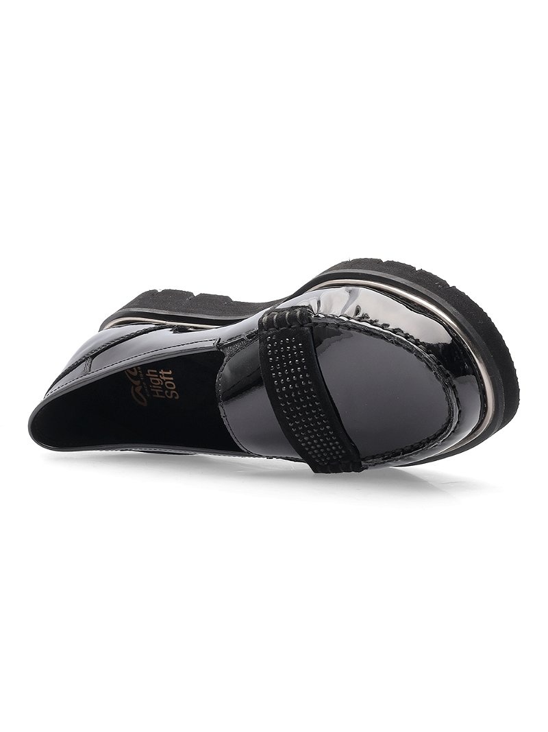 Mocassin ARA Dallas Noir Femme | SPU-91944297