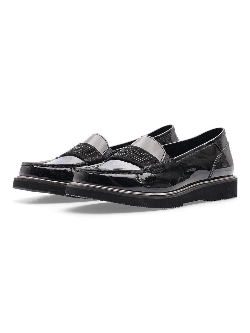 Mocassin ARA Dallas Noir Femme | SPU-91944297