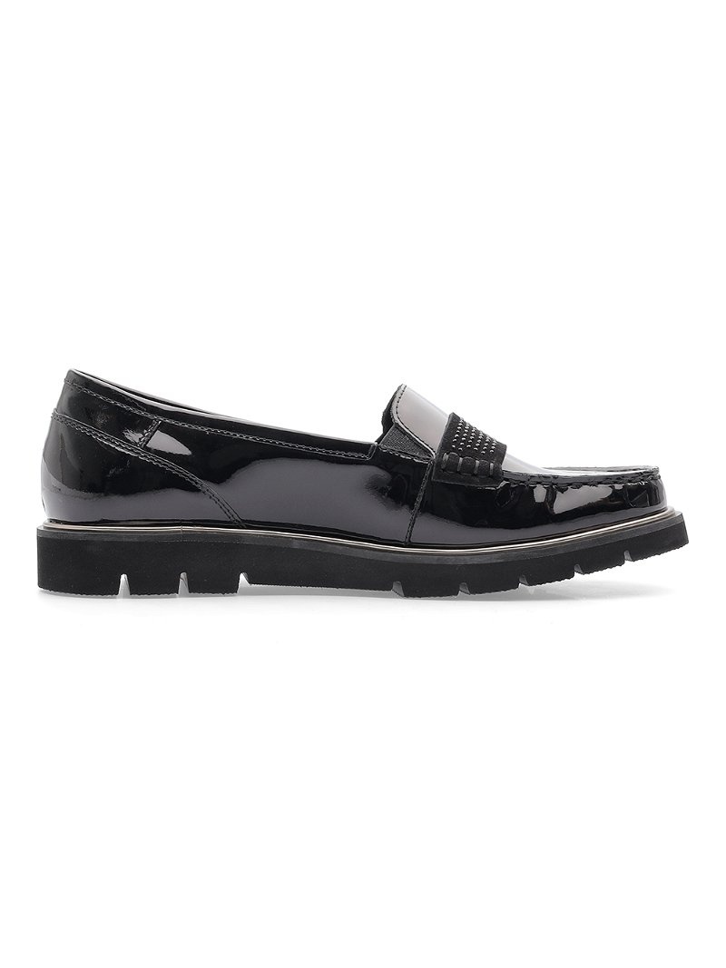 Mocassin ARA Dallas Noir Femme | SPU-91944297