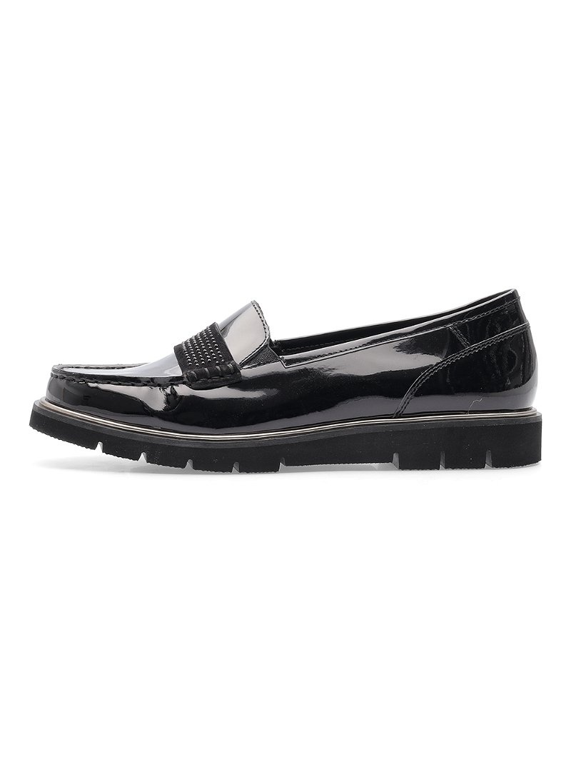 Mocassin ARA Dallas Noir Femme | SPU-91944297